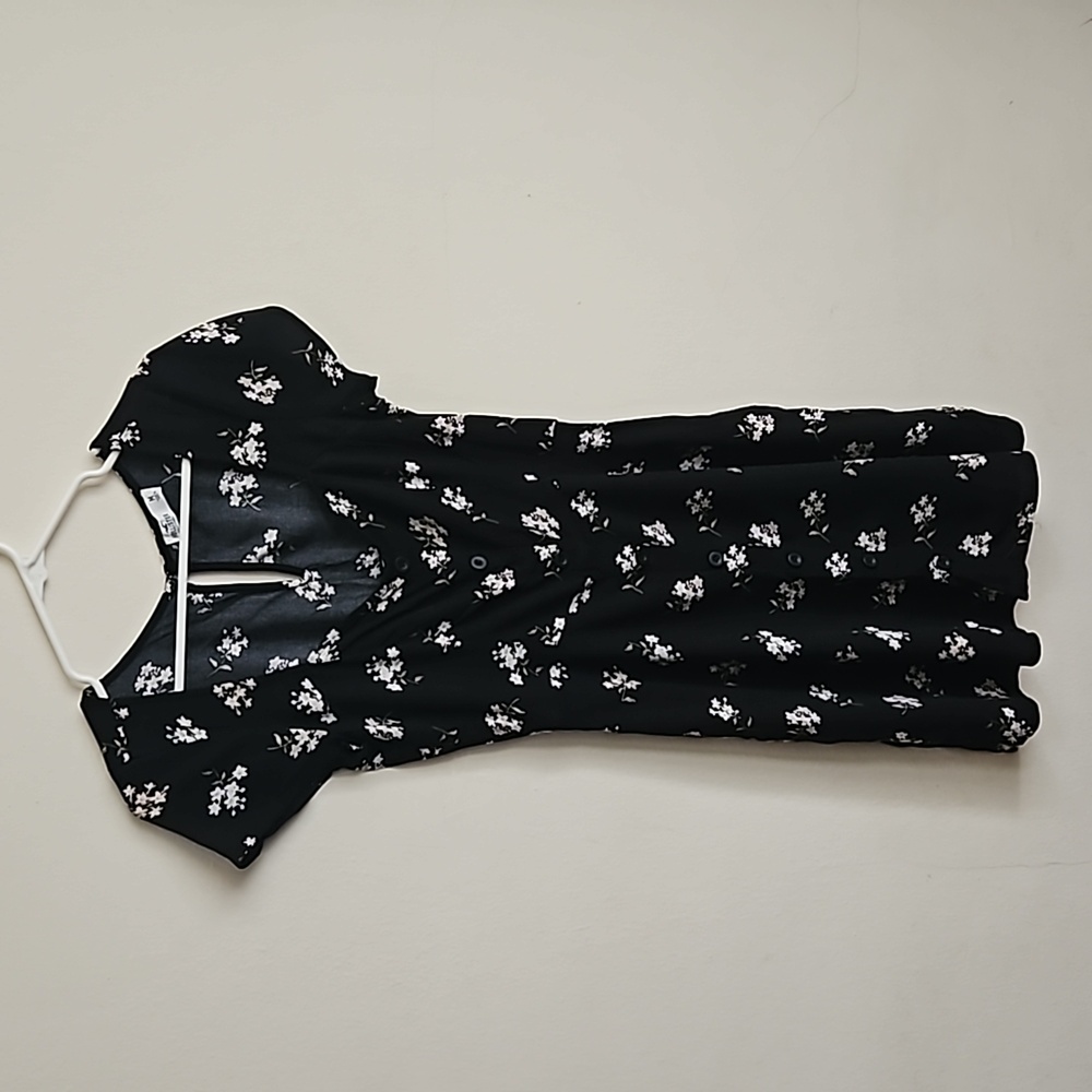 Hollister Black Floral Dress